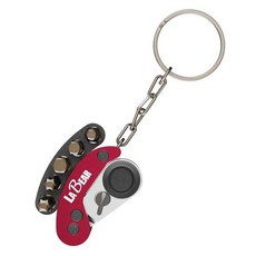 LABEAR 레드 미니 접이식 래칫 스크루 드라이버 세트 72톱니 양면 포켓 래칫 렌치 자, 1)레드