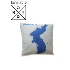 기로 에이블 애국심 쿠션 한반도기 통일 한국지도 베개, 1개