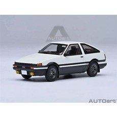 토요타 스프린터 AE86 오토아트 1/64 이니셜D 두부점 자동차 모델 흰색 커버