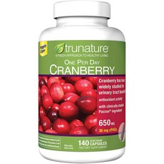 트루네이처 원퍼데이 크랜베리 650 mg 3개월 분 140정 Trunature One Per Day Cranberry, 1개, 1