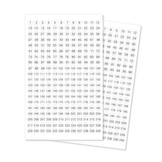 숫자 스티커 5mm 10개입 흰색(1~240), 숫자스티커 (1~240) 흰색