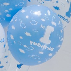 블루 첫돌 기념 풍선 남아 돌잔치 백일 출산 파티