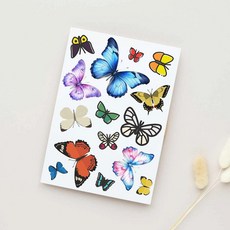 픽데이즈 날개짓의 아름다움 나비 디자인 타투 스티커 헤나용품, 단품