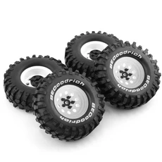 RS 1.9 고무 타이어 비드록 휠 림 1/10 크롤러 자동차 Traxxas TRX4 Axial SCX10 90046 MST HSP Redcat Gen, 01 4pcs 110mm whtie