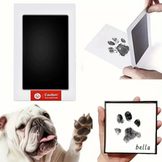 2pcs Paw Print Clean Touch Ink Pad Dog Or Cat Pet Owner Keepsake DIY Inkless Nose Pawprint, 2개