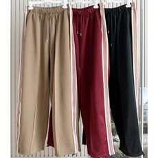 남녀공용 테잎트랙 오버핏 스트링 와이드 팬츠