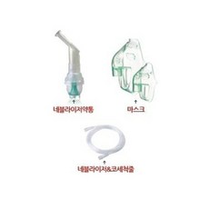 미니 네블라이저 오리지널 키트 흰색줄 분무통 마우스피스 포함 흡입치료 세트, Hospital parts