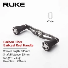 Ruke 캐스팅 릴 카본 핸들 및 EVA 메이트리 노브 3 색 길이 105mm 베이트 어셈블리 구멍 크기 8*5mm, 03 7x4