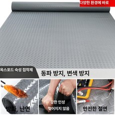 방수 미끄럼방지 PVC 바닥매트 주방 계단 창고 창고용, 1개, 그레이 0.6m