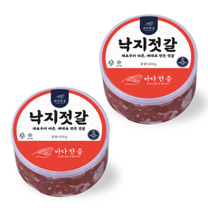 바다한줌 최상급 낙지젓갈 오동통 저염 국내제조, 2개, 500g