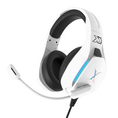 【Foxxray】FXR-BAL-67 星航者電競耳機 3D透氣耳罩 太空科技感 50MM低音喇叭 支援手機/桌機/筆電, 白色, FXR-BAL-67