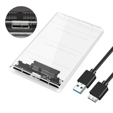 투명 HDD 케이스 인클로저 2.5인치 SSD SATA to USB 3.0 타입-C 3.1 어댑터 휴대용 외장 하드 드라이브 박, 05 Micro B-USB A