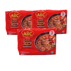 ABC 미 인스턴트 굴라이 아얌 쁘다스 (Mi Instan Gulai Ayam Pedas) 5in1 375g, 3팩