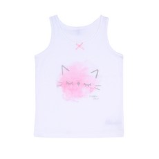 [삐삐롱] 핑크 고양이 여자카드 런닝 상의(17S1760FCTG_WH)