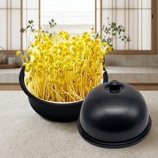 콩나물키우기 키트 콩나물 재배기 기르기 시루 집에서 식물 재배 원형 블랙, 그레이