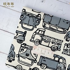 玩布布 幼兒園手帕/圓形手帕夾/擦手巾 - 可愛造型、柔軟親膚、吸水速乾, 1個, 復古車車, 復古車車