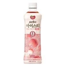 홍차 복숭아 아이스티 500ml 24개 페트병 음료 제로 칼로리 많이달지않은