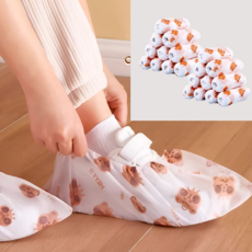 이지스홈 대용량 부직포 도톰한 귀여운 슈즈커버 신발커버 일회용 행사용, 200개, 화이트