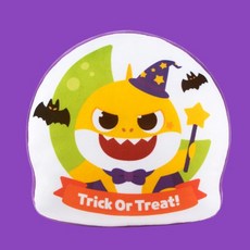 핑크퐁 아기상어 할로윈 라인프린트쿠션-스노우볼1