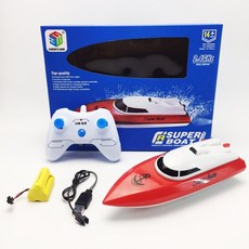 무선보트 잠수함 동무선 무선RC 토지 선물 리모컨 선 제어 모형, 홍, 2차전지 1세트 20분정도 플레이