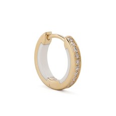 마리아블랙 골드 다이아몬드 후프 싱글 이어링