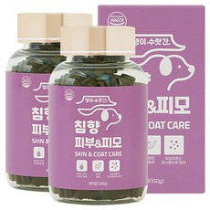 강아지 피부병 곰팡이성 피부염 피부영양제 발습진 아토피 모낭충 댕이수랏간 침향 피부&피모 100g, 99정, 피부/피모, 2개