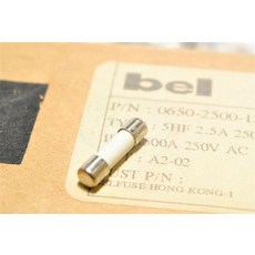 美國 BEL 2.5A 250V 5HF (陶瓷包裝) (F快熔) FOR AUDIO 5*20mm 保險絲 x1個, 1個