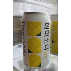 데미소다 망고맛 과즙 탄산 음료수 소캔, 350ml, 10개