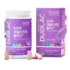 듀오락 데일리키즈 플러스 프로바이오틱스 초코맛 60정 (30일분) 2개