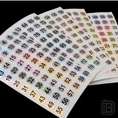베스트퀄 원형숫자스티커 홀로그램 넘버링스티커, 241-300