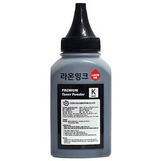 삼성 호환 리필 토너 파우더 2회분 가루 충전용 레이저프린터용 컬러레이저 무한프린터 파우다 라온잉크, 1개, 검정 파우더