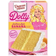 Duncan Hines Dolly Parton's Favorite Southern-Style Banana Flavored Cake Mix 15.25 oz., 바나나 슈프림, 1개