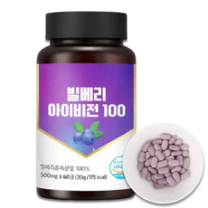 빌베리 안토시아닌 정 빌베리농축분말 추출물 bilberry 식약처 HACCP 인증, 1개, 50회분