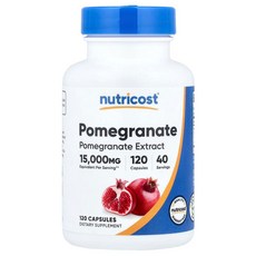 Nutricost 석류 캡슐 120정(캡슐 1정당 333mg) NCS-57613, 1개