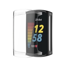 Fitbit Charge 5 6 保護殼 全包覆防摔屏幕保護套, 透明, 1個