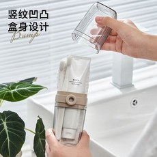 旅行洗漱臺套裝便攜漱口杯牙杯牙刷收納盒外出旅遊用品牙缸出差, 1個, 標準:透明牙刷收納盒