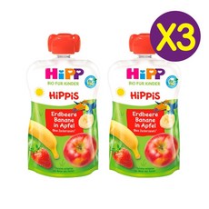 힙 퓨레파우치 사과 딸기 바나나 100g(2개묶음) X3개, 100g, 6개
