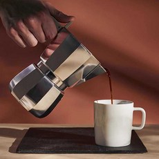 Alessi 11절면 모카포트 건축가 디자인 홈카페 오브제, 상세페이지 참고, 1인용 사이즈