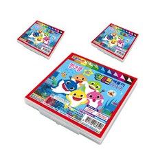 종이나라 핑크퐁 양면 색종이 100매 + 케이스, 20색, 3개입