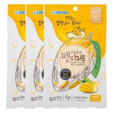 포켄스 강아지 과일퓨레 펫디저트 15g x 7p, 3개, 105g, 망고