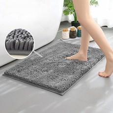 즈이리빙 욕실 발매트 주방 매트 부드러운 흡수력 좋은 논슬립 매트, 라이트 그레이