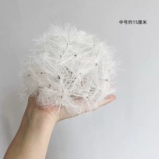 조화 홀씨 꽃 화이트 가지 인테리어 장식 헤드 줄기, E. 중간 꽃 머리 흰색