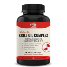 [캐나다본사 빠른 직구] 베스타 남극 크릴오일 컴플렉스 500mg 180 캡슐, 1개, 180정