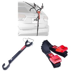 앨런 스포츠 울트라 컴팩트 접이식 2-자전거 트렁크 마운트 랙 모델 MT2-B, 1-Bike, Red/ Black, 2 Bike Rack + Adaptor Bar + St, 1개