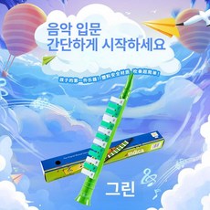 피아노 스타일 멜로디카 악기 오르간 교육용 학습용 관악기, 1개, 그린