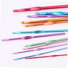 컬러 알루미늄 뜨개질 코바늘 12p 세트 핸드메이드 수공예 도구 뜨개용품 뜨개질도구 수공예용품