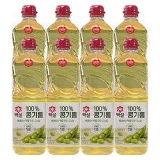 백설 콩기름, 900ml, 8개