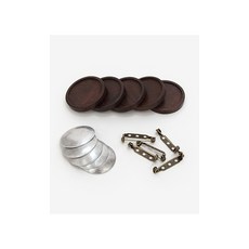 퀼트스타 [알뜰패키지]내추럴 우드 브로치 반제품 30mm 5쌍, 다크브라운, 1개