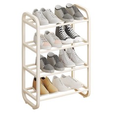 레디박스 현관 튼튼 간편조립 신발장 신발정리대 미니 선반 수납함 45cm, 4단, 화이트