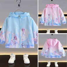 女童外套春秋2025新款愛莎洋氣夾克兒童卡通衝鋒衣公主上衣服童裝ytsd